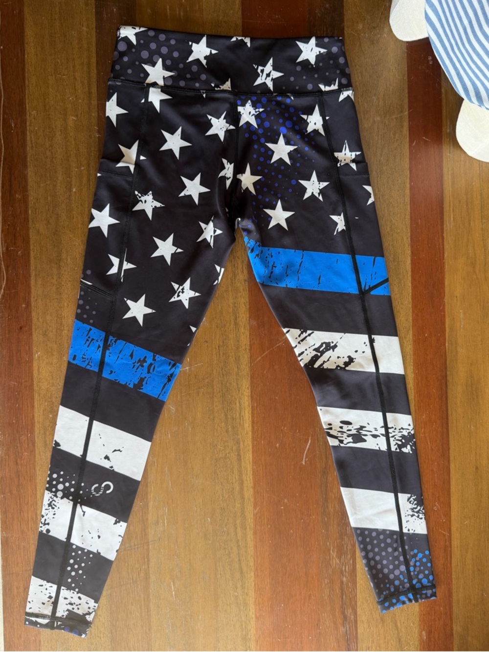 Curves and Combat Boots Empowered Blue Line Leggings